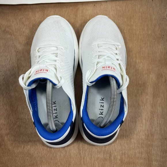 Kizik Lima Men Size 9 Wide White Blue Hands Free Slip On Sneaker Shoes main image 4